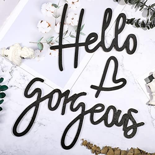 Blulu Hello Gorgeous 3D Wooden Wall Art Set