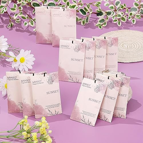 MYARO 12 Pack Scented Sachets for Closet and Drawer