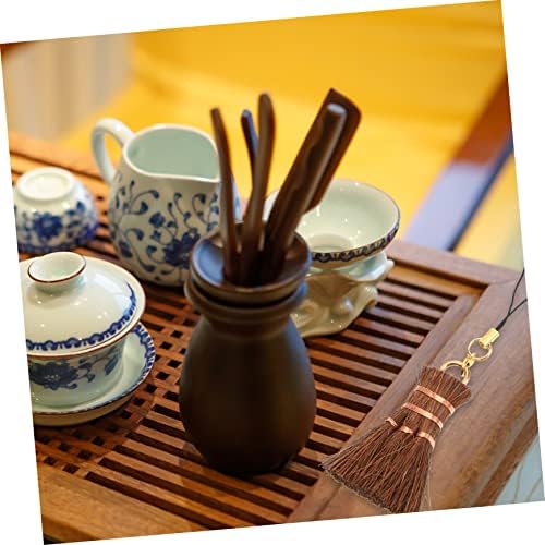 Mini Palm Broom for Tea Ceremony Desk Cleaning 1
