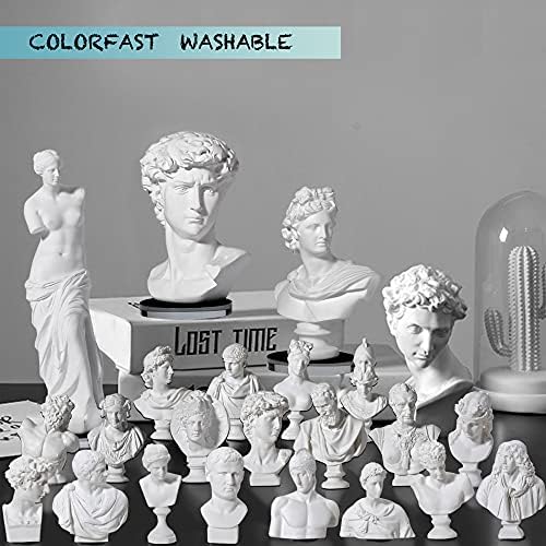 LAGOM HOUSE Greek Bust Statue Set of 10 Mini Figurines