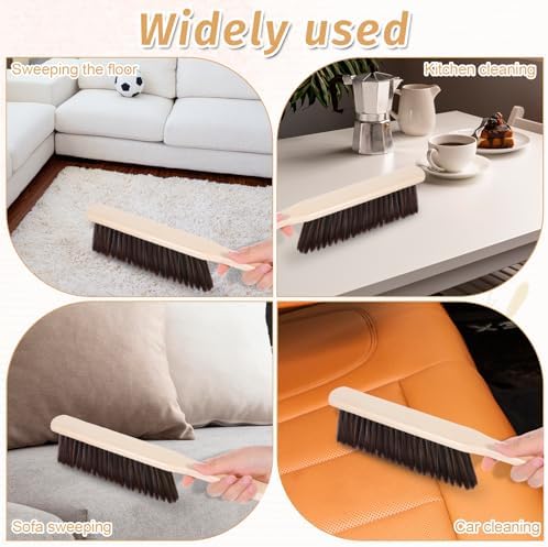 8 Pieces Wooden Dust Brush Hand Broom for Cleaning