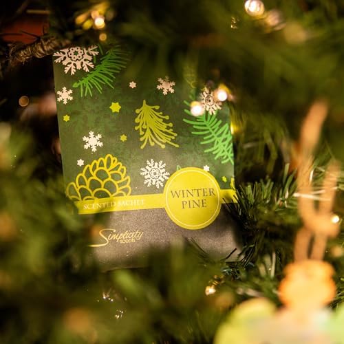 Winter Pine Scented Sachets Pack of 3 Made in USA