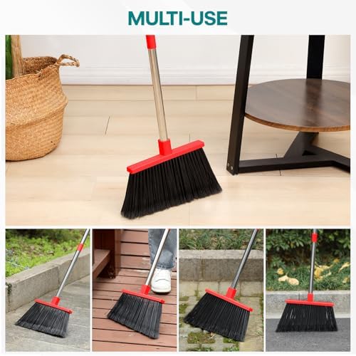 Heavy Duty Angle Broom with 58 Steel Handle