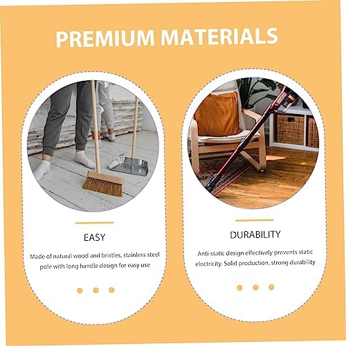 Ipetboom Soft Bristle Push Broom for Hardwood Floors