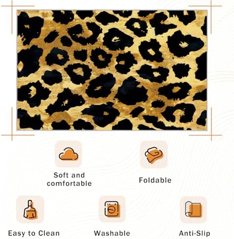 Zoolicious Leopard Print 2x3 Area Rug