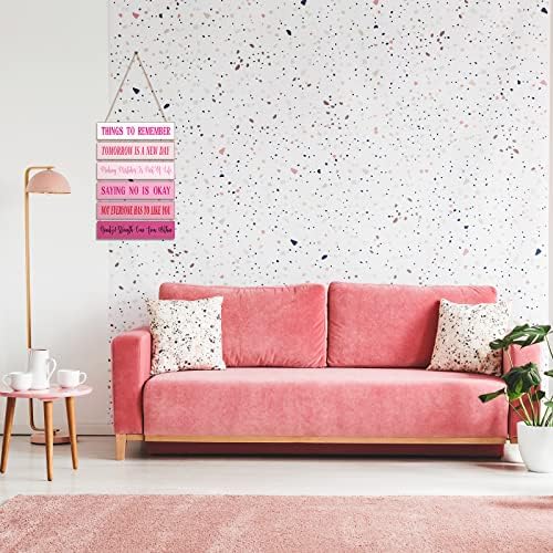 Pinkunn Sage Green Pink Inspirational Wall Art