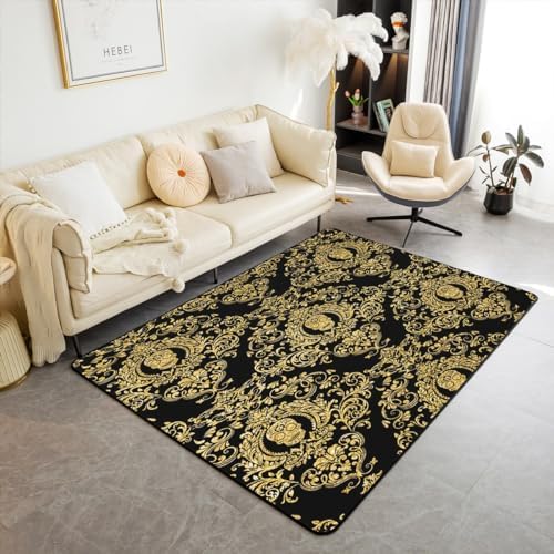 Feelyou 3x5 Feet Damask Floral Area Rug