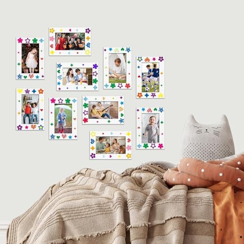 150 Pcs White Paper Frames with Stickers for Kids DIY
