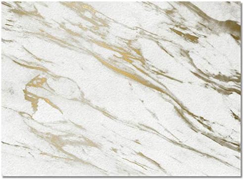 Ocean Party Indoor Area Rugs - Marble White and Gold Pattern
