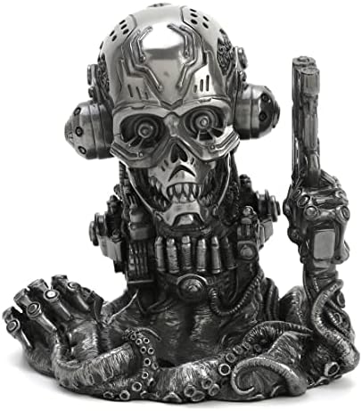 Veronese Design 6 18 Cyberpunk Robotic Octopus Sculpture