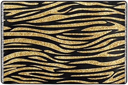 VIGTRO Glitter Zebra Area Rug 36x24 Inch