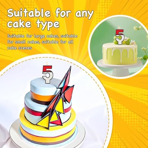 AXBMM Number 5 Cartoon Birthday Cake Candle 1