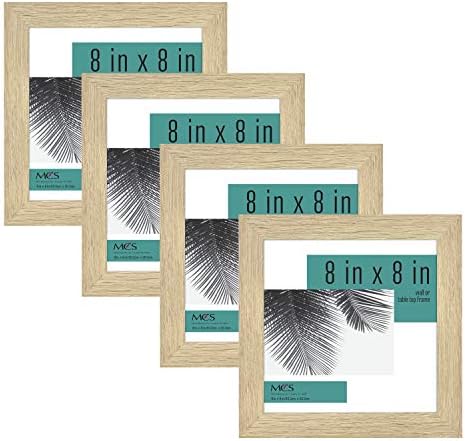 MCS 8x8 Picture Frame Natural Woodgrain 4-Pack