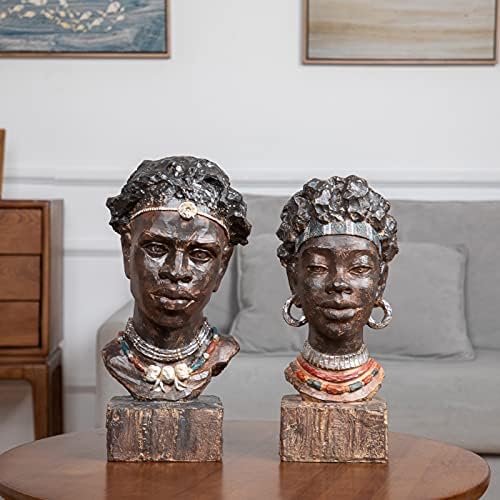 Leekung African Head Statue Home Decor Figurine