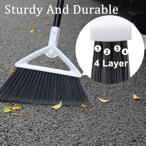 Heavy-Duty Angle Broom for Indoor and Outdoor Cleaning
