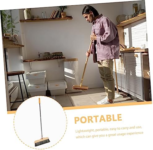 Ipetboom Soft Bristle Push Broom for Hardwood Floors