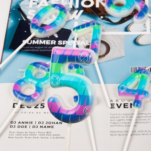 Video Game Birthday Candles with Number 9 Design