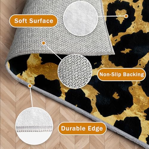 Zoolicious Leopard Print 2x3 Area Rug