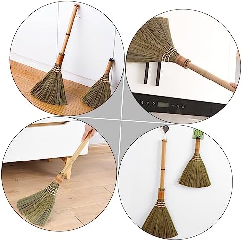 1pc Hand-Made Straw Woven Broom for Home Cleaning