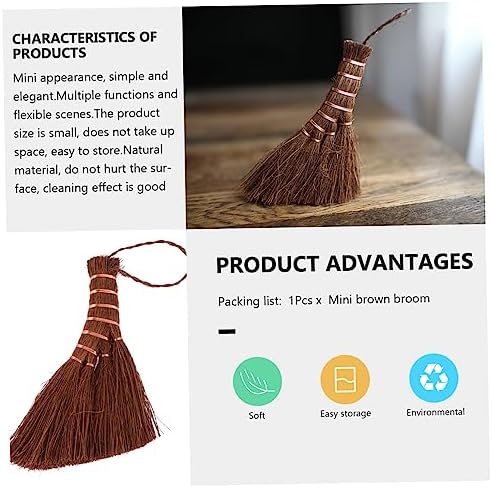 Gogogmee 1pc Natural Palm Broom - Compact Durable for Home Cleaning