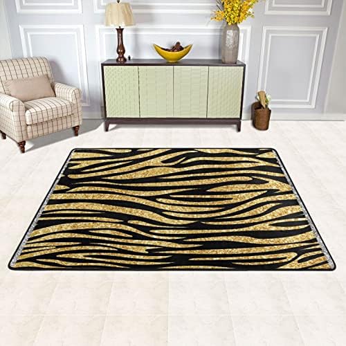VIGTRO Glitter Zebra Area Rug 36x24 Inch