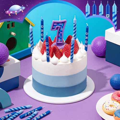 MTLee 13 Pcs Video Game Birthday Candles with Number 7 1