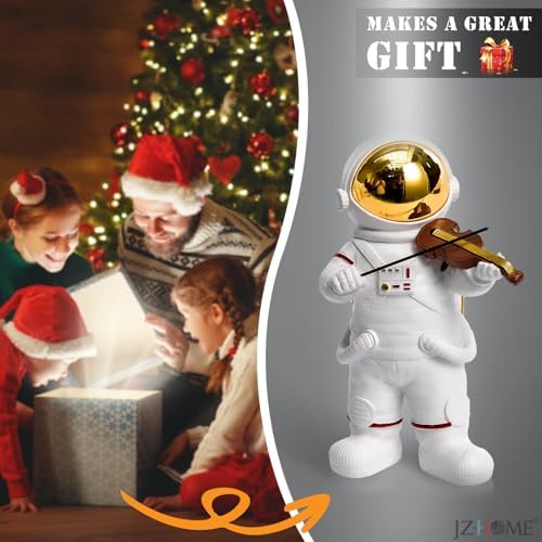 JZ HOME Astronaut Violinist Statue Resin Decor