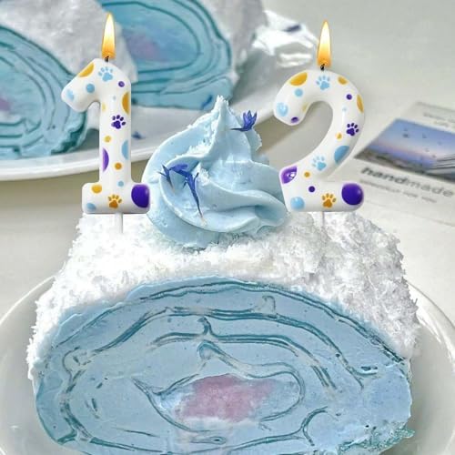 Kandelo Number Dog Paw Birthday Candles 1 White