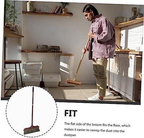 Ipetboom Floor Cleaning Broom Long Handle Heavy Duty Soft Bristle Tool