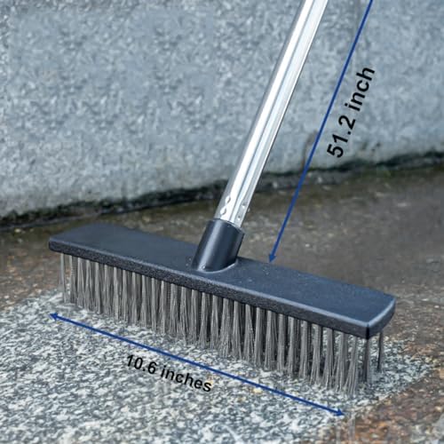 Xifando Heavy-Duty Push Broom - 106 Stainless Steel Bristle