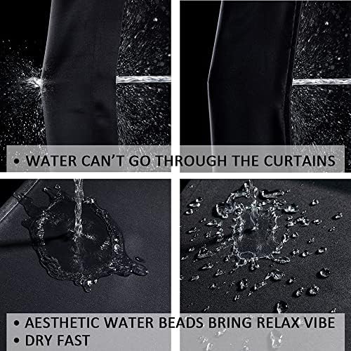 XTMYI Black Door Curtain Panel 80 Inch Thermal Insulated Door Cover