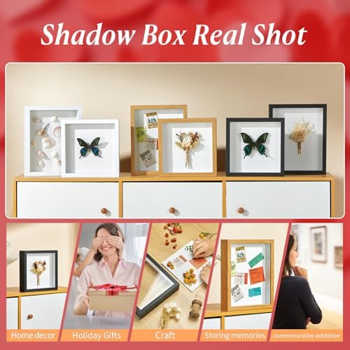 MUXIUNT 11x14 Shadow Box with Linen Foam Back