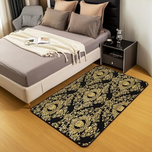 Feelyou 3x5 Feet Damask Floral Area Rug