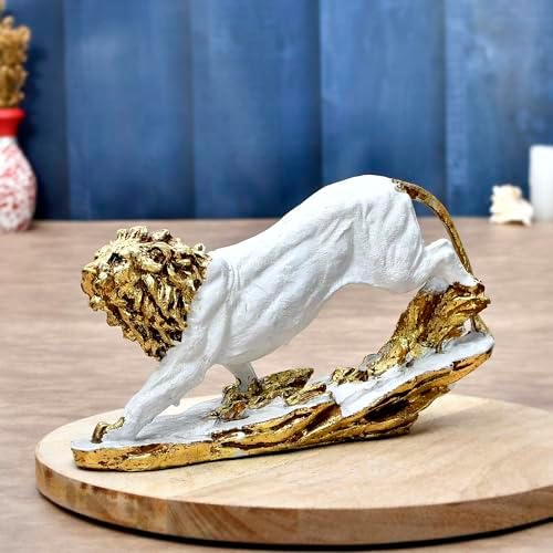 Handcrafted Lion Black Statue Home Decor Showpiece