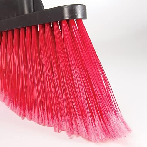 Winco Angled Broom with 48 Handle and Flagged Bristles