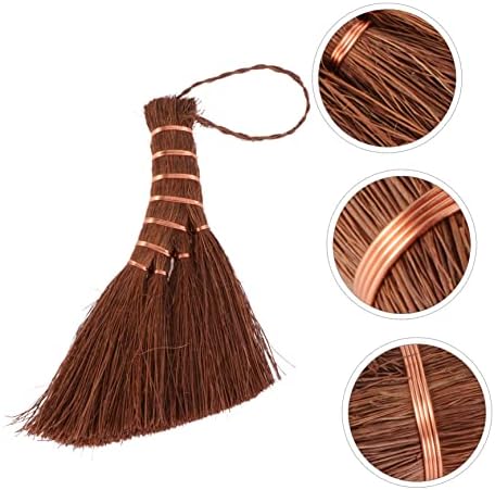 Compact Broom Tool Mini Brown Broom for Home Cleaning