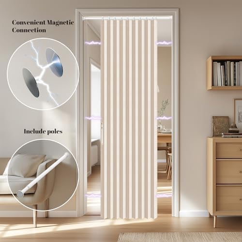 AJAZZ Biscotti Beige Door Curtain 44W x 78L