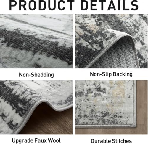 Gradient Marble Stripe Square Rug 6x6