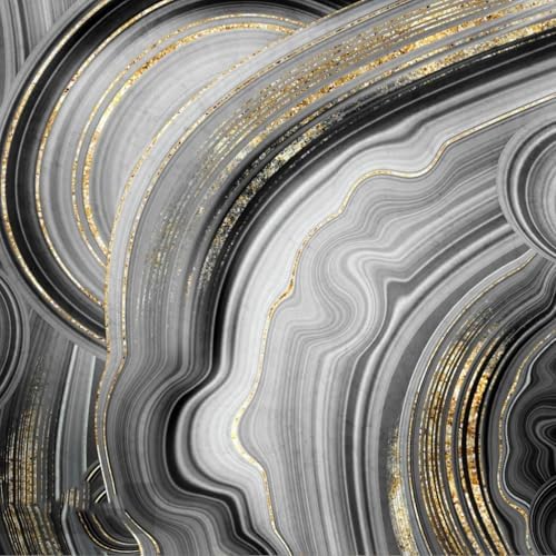 Gradient Marble Stripe Square Rug 6x6