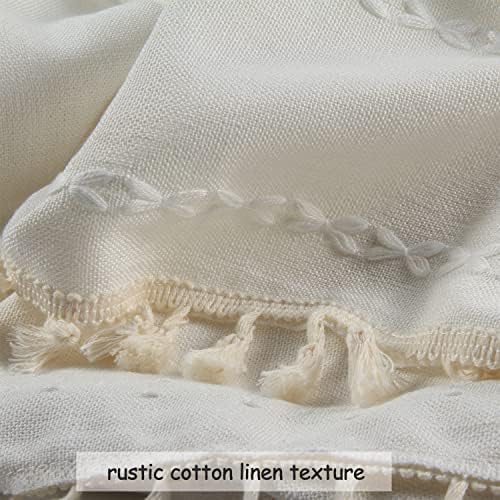 BCLBUSTE Boho Curtains 2 Panels 52x96 Inch Linen Drapes