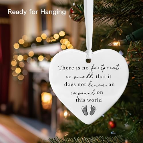 Baby Loss Memorial Heart Ceramic Ornament