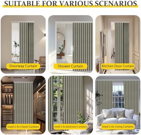 AJAZZ 100 Blackout Door Curtain 98 W x 78 L