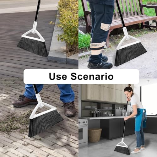 Heavy-Duty Angle Broom for Indoor and Outdoor Cleaning