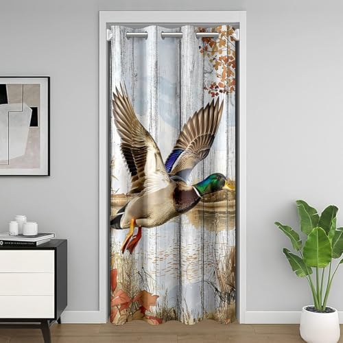 Feelyou 3D Printed Door Curtain 42 x 84 Wood Duck Design