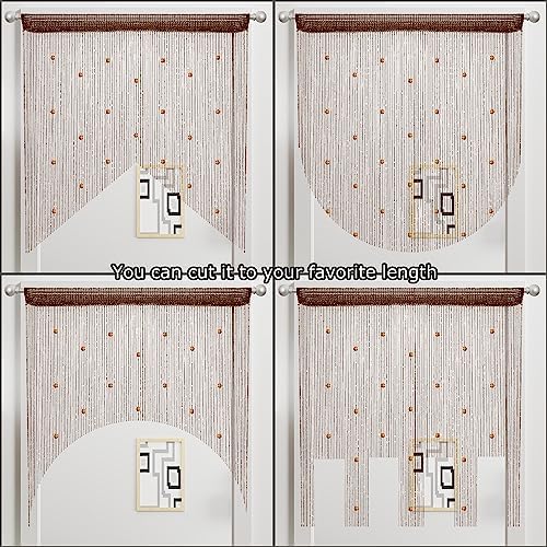 Beaded Curtain Door String Curtains with Glitter Fringe
