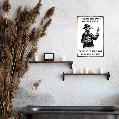 HIDEGRASS Gothic Decor Wall Sign 8x12 Inch
