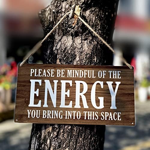 MIGUMUTU Country Style Wall Decor Mindful Quote Wooden Sign