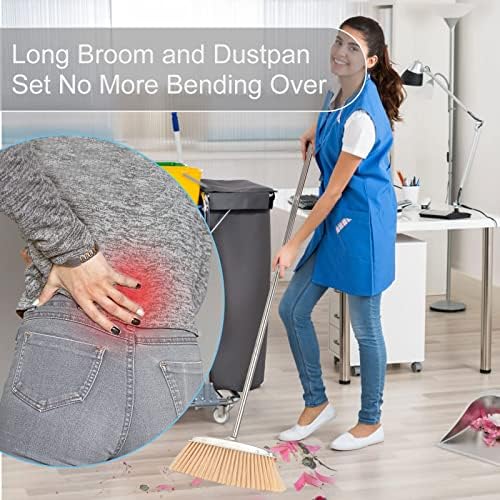 VOOWO 46 Heavy Duty Broom with Stainless Steel Handle