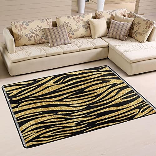 VIGTRO Glitter Zebra Area Rug 36x24 Inch