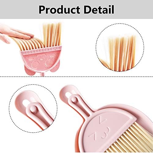 Kalolary 5 Pcs Mini Broom and Dustpan Set for Home Office Cleaning